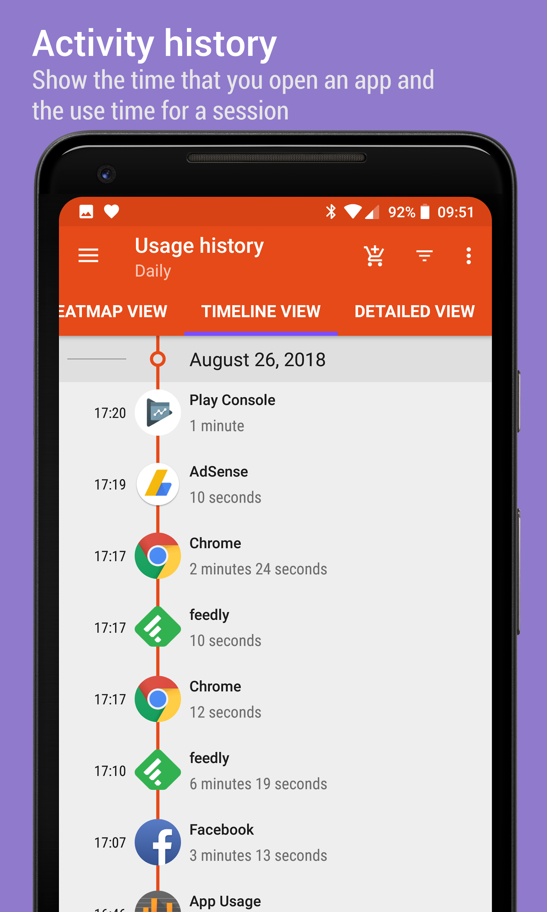 اسکرین شات 1 برنامه App Usage - Manage/Track Usage