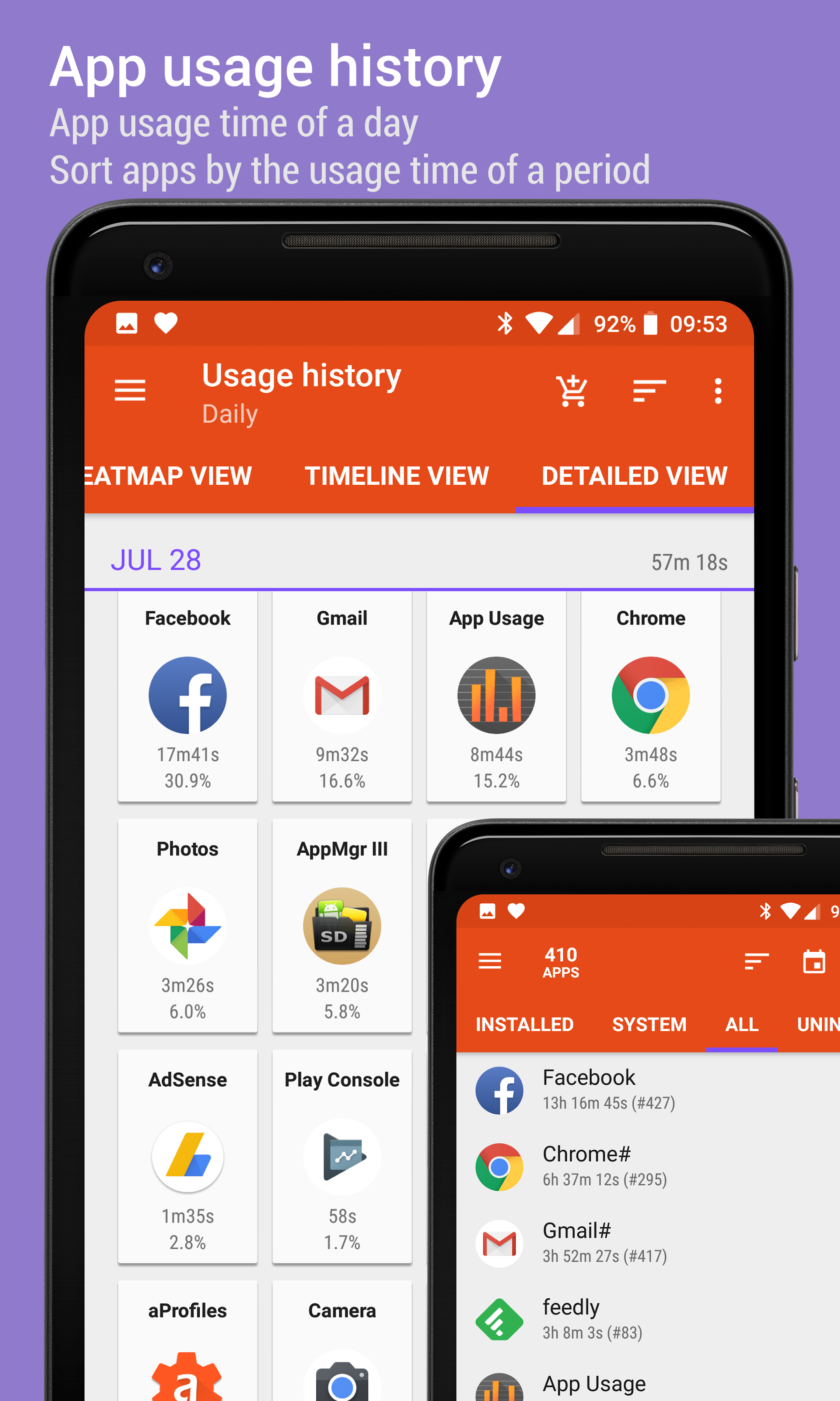 اسکرین شات 6 برنامه App Usage - Manage/Track Usage