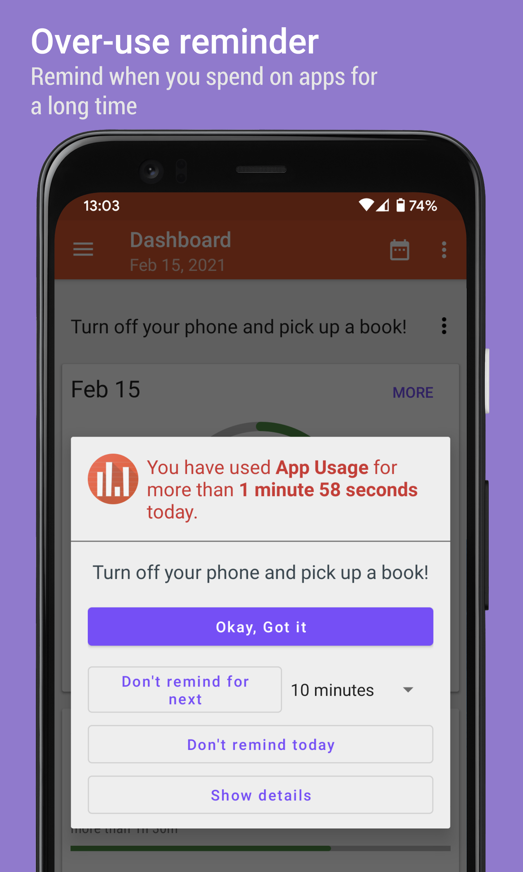 اسکرین شات 5 برنامه App Usage - Manage/Track Usage