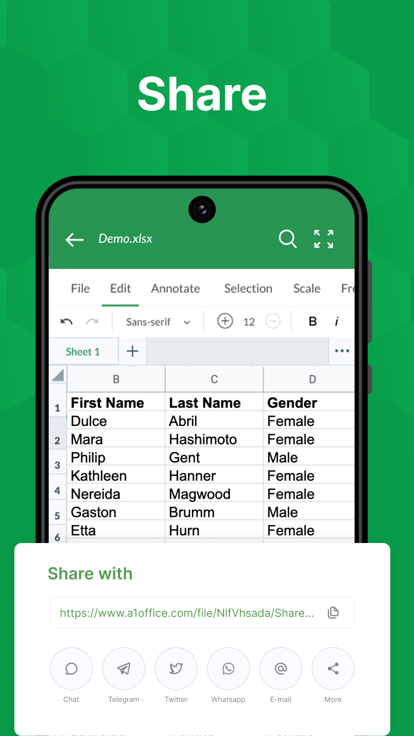 اسکرین شات 6 برنامه XLSX Reader: XLS Viewer Editor