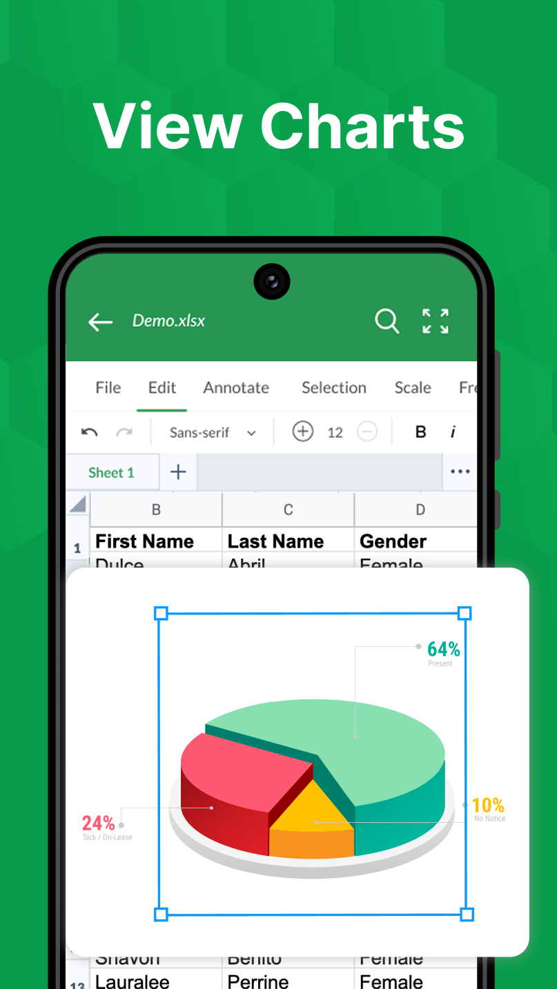 اسکرین شات 3 برنامه XLSX Reader: XLS Viewer Editor