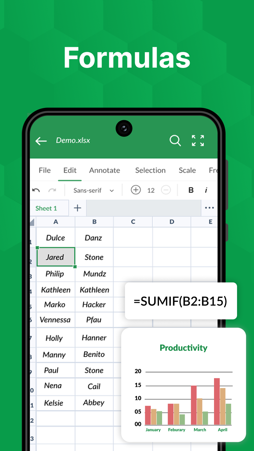اسکرین شات 5 برنامه XLSX Reader: XLS Viewer Editor