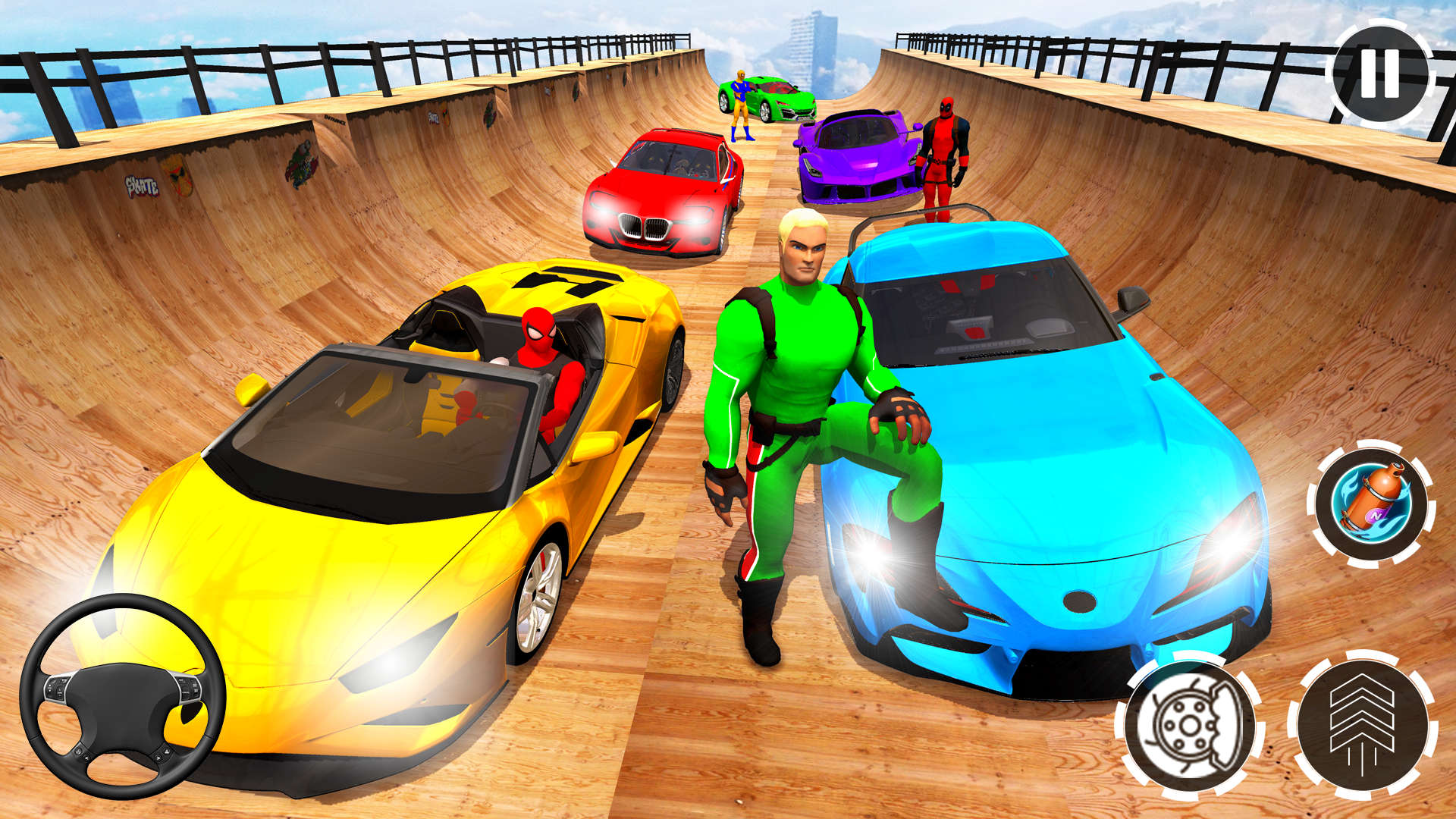 اسکرین شات 2 برنامه Extreme City GT Car Stunts 3D