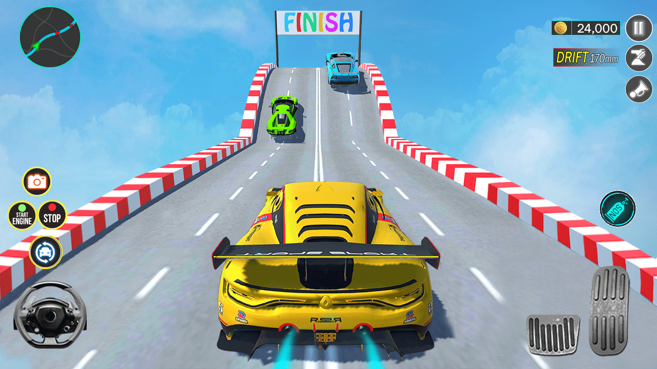 اسکرین شات 1 برنامه Extreme City GT Car Stunts 3D