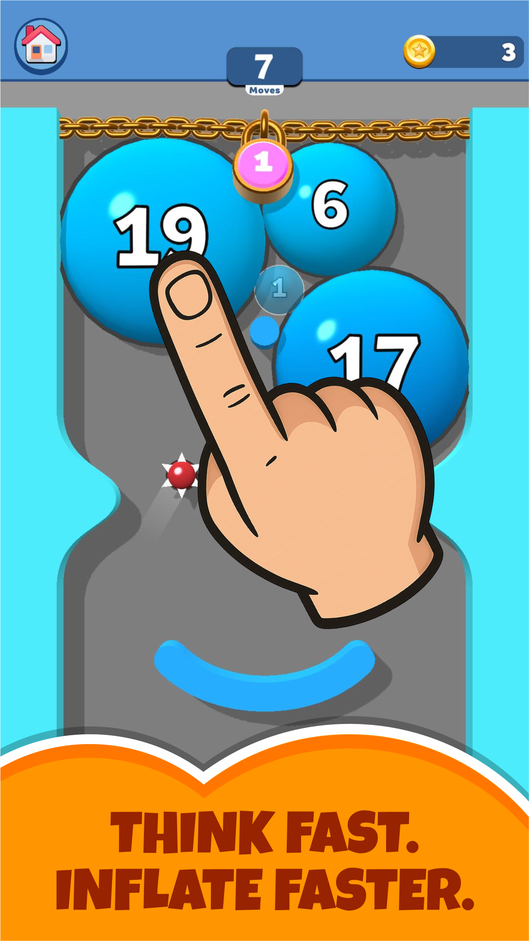 اسکرین شات 5 بازی Puff Up - Balloon puzzle game