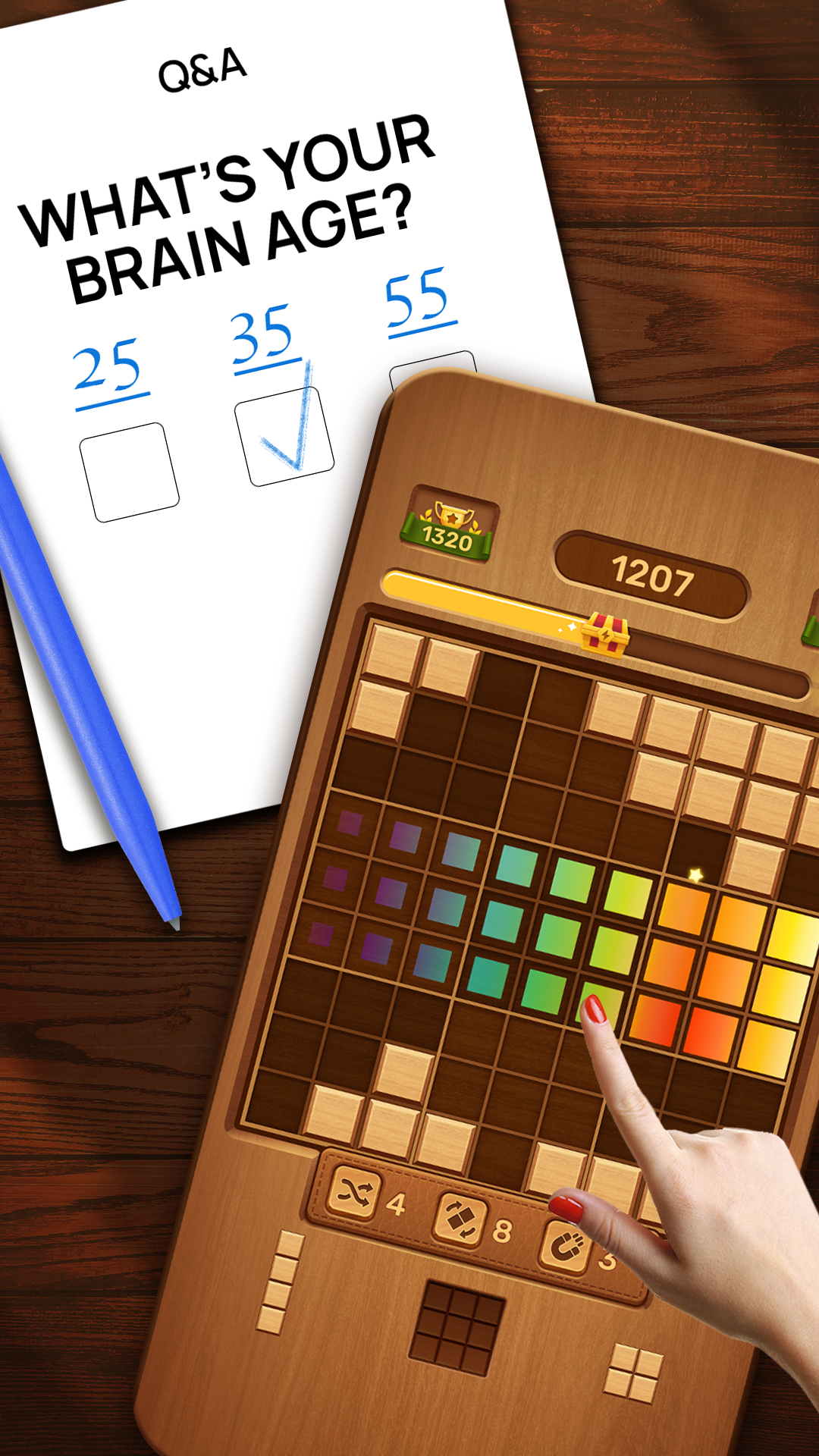 اسکرین شات 2 بازی Just Blocks: Wood Block Puzzle