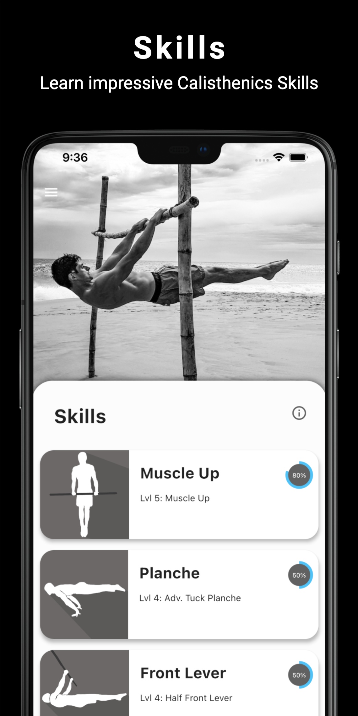 اسکرین شات 1 برنامه Thenics: Calisthenics Coach