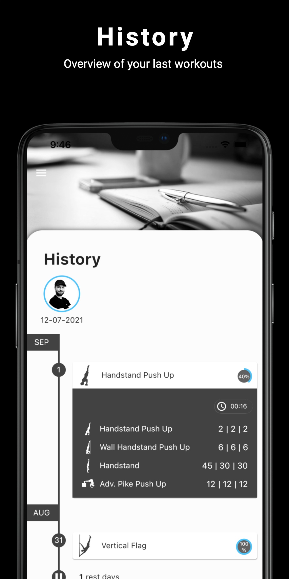 اسکرین شات 5 برنامه Thenics: Calisthenics Coach