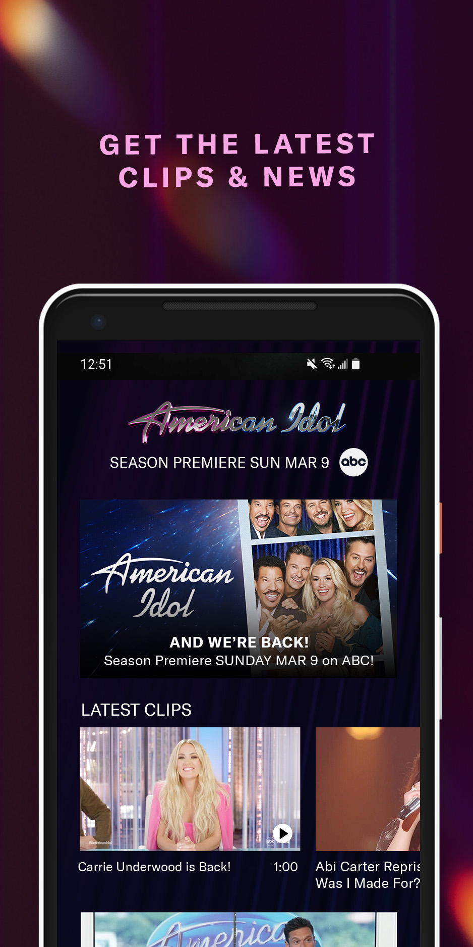 اسکرین شات 2 برنامه American Idol - Watch and Vote