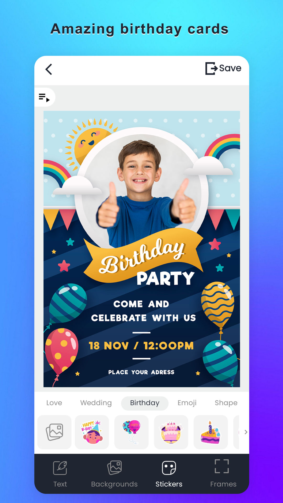 اسکرین شات 4 برنامه Name On Pics, invitation maker