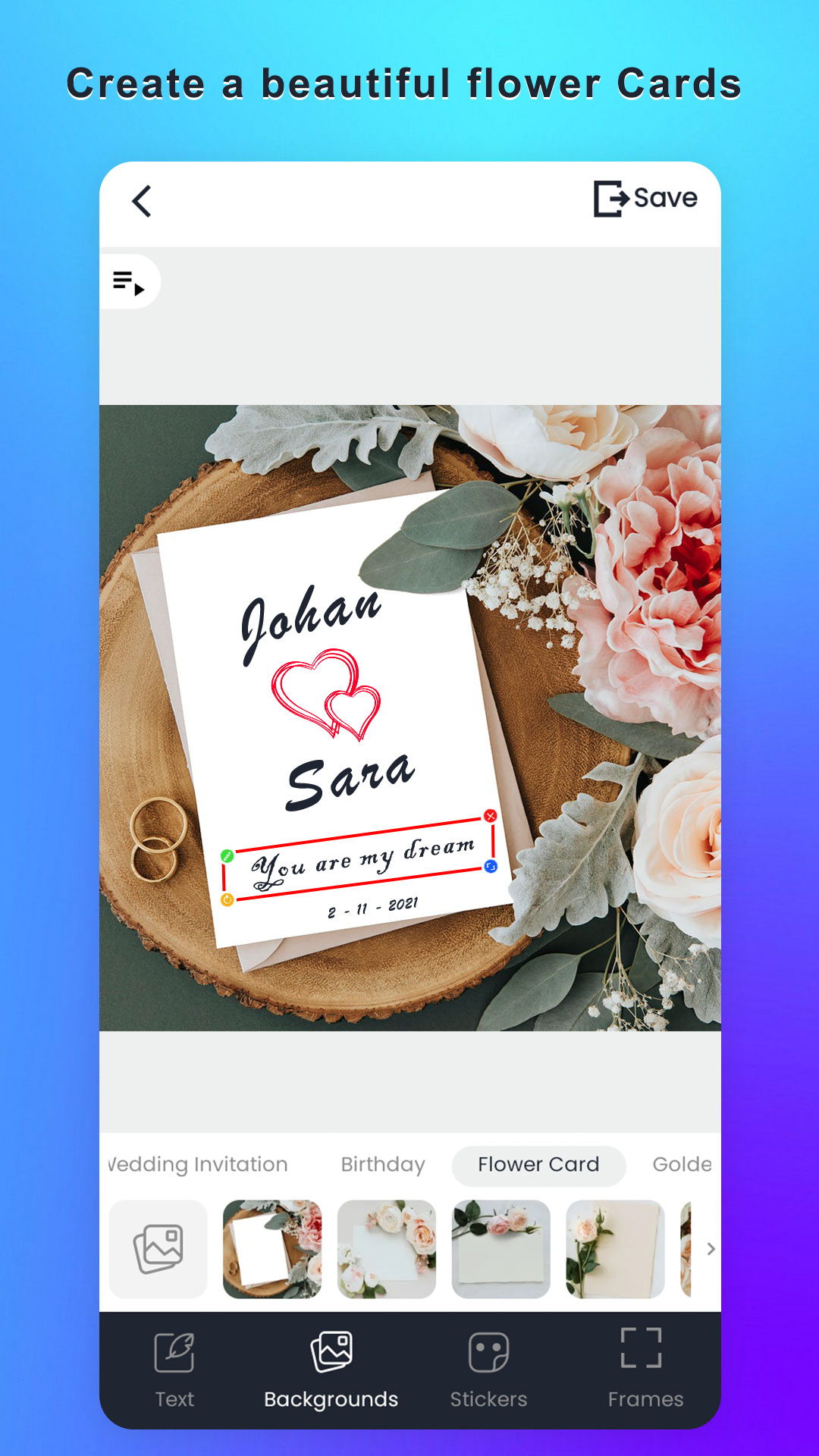 اسکرین شات 1 برنامه Name On Pics, invitation maker