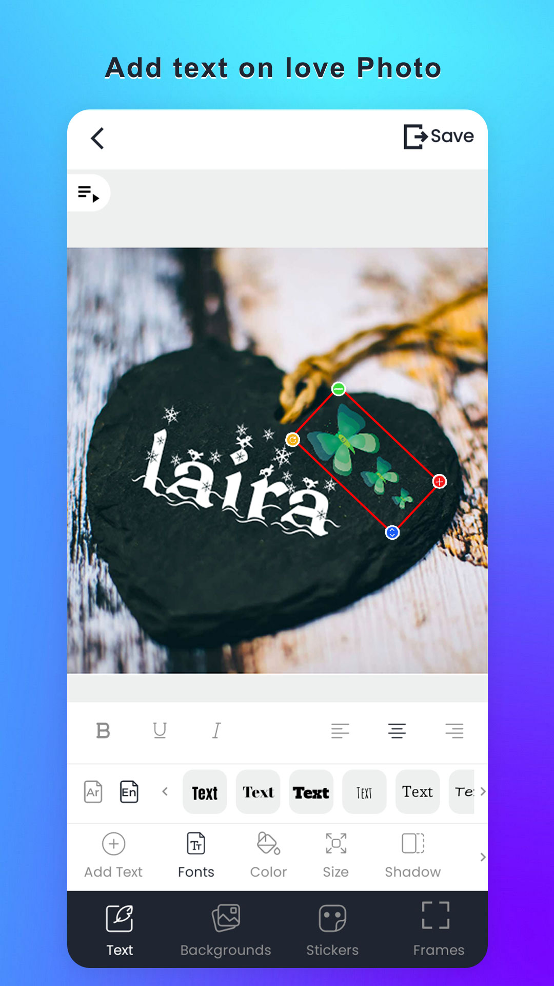 اسکرین شات 2 برنامه Name On Pics, invitation maker