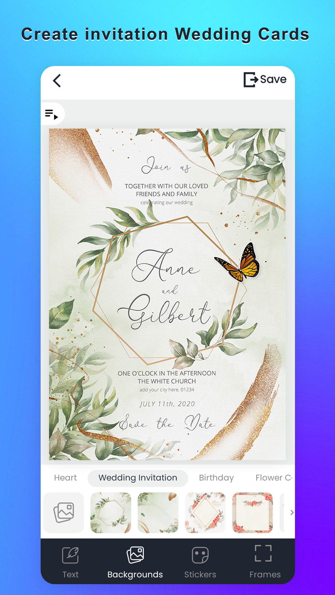 اسکرین شات 3 برنامه Name On Pics, invitation maker