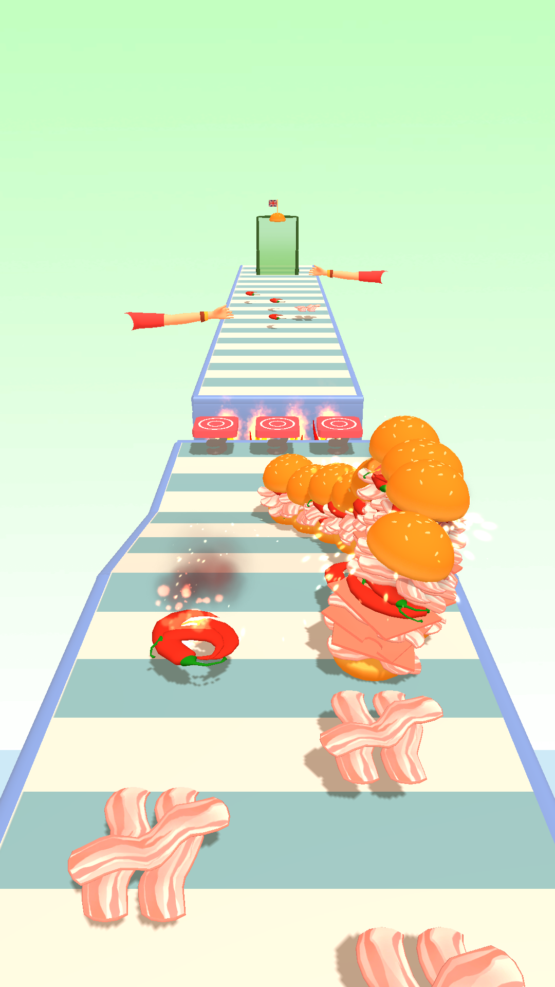 اسکرین شات 5 بازی Burger Stack Runner 3D