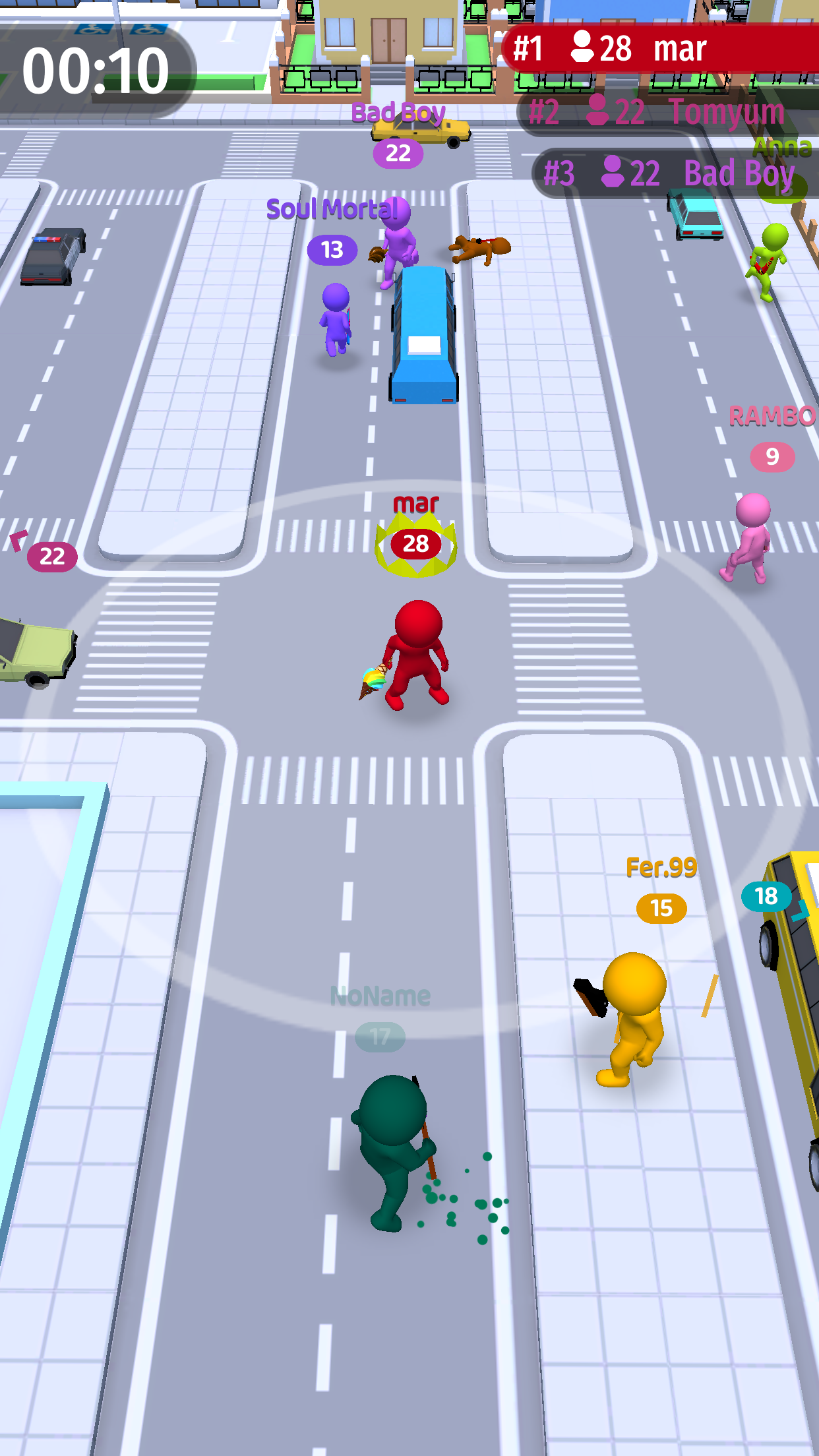 اسکرین شات 5 بازی Move.io: Move Stop Move - Stickman Crowd 3D