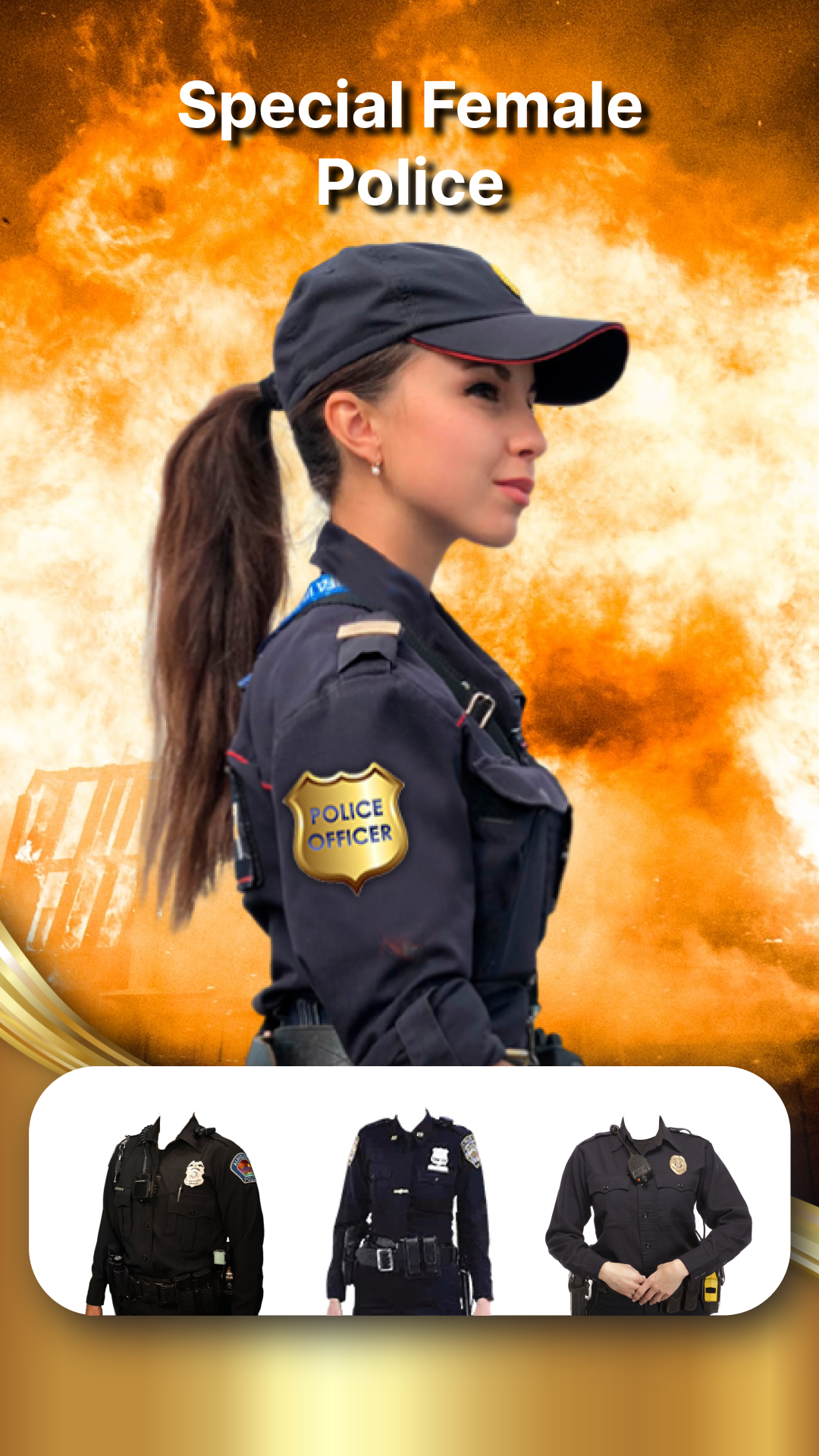 اسکرین شات 5 برنامه Police Suits - AI Photo Editor