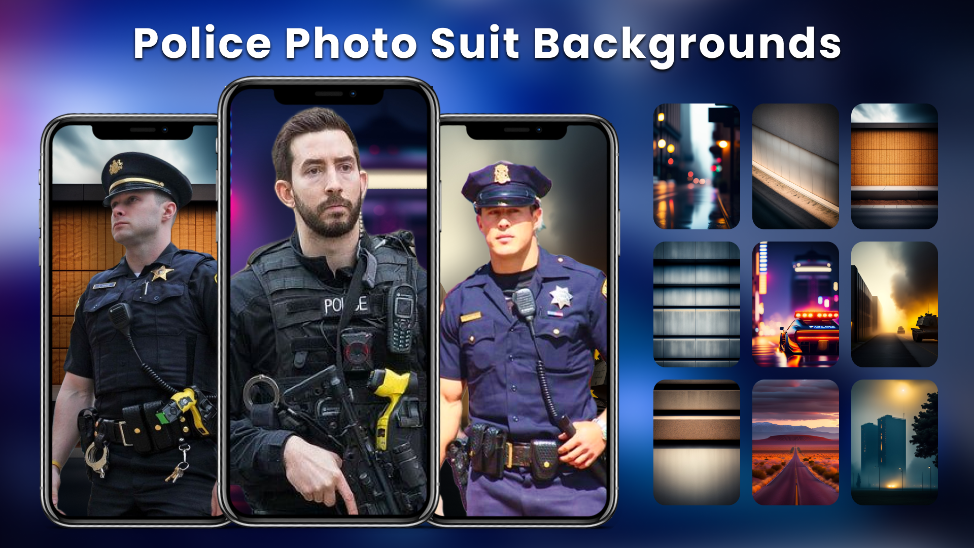 اسکرین شات 5 برنامه Police Suits - AI Photo Editor