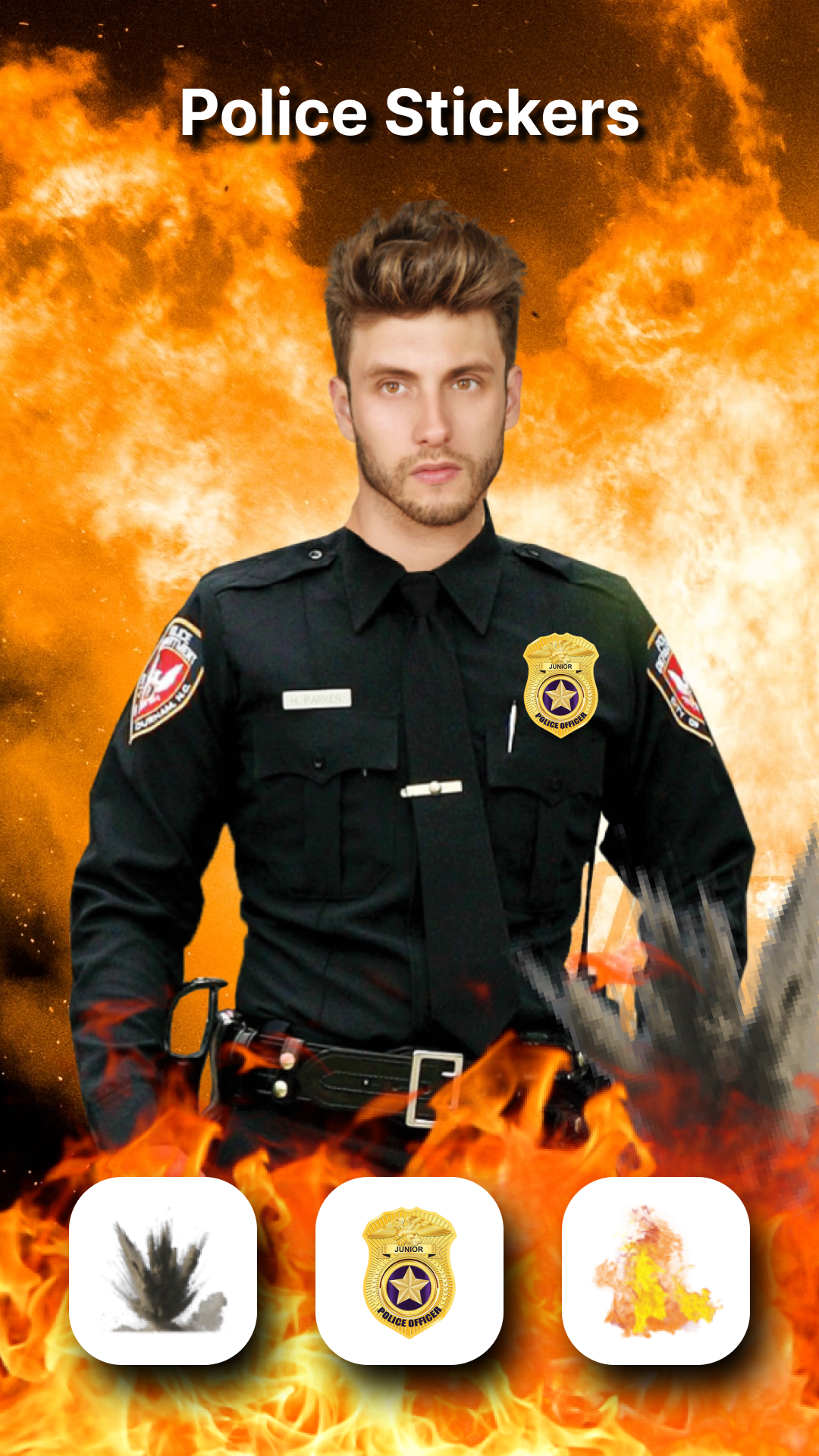 اسکرین شات 4 برنامه Police Suits - AI Photo Editor