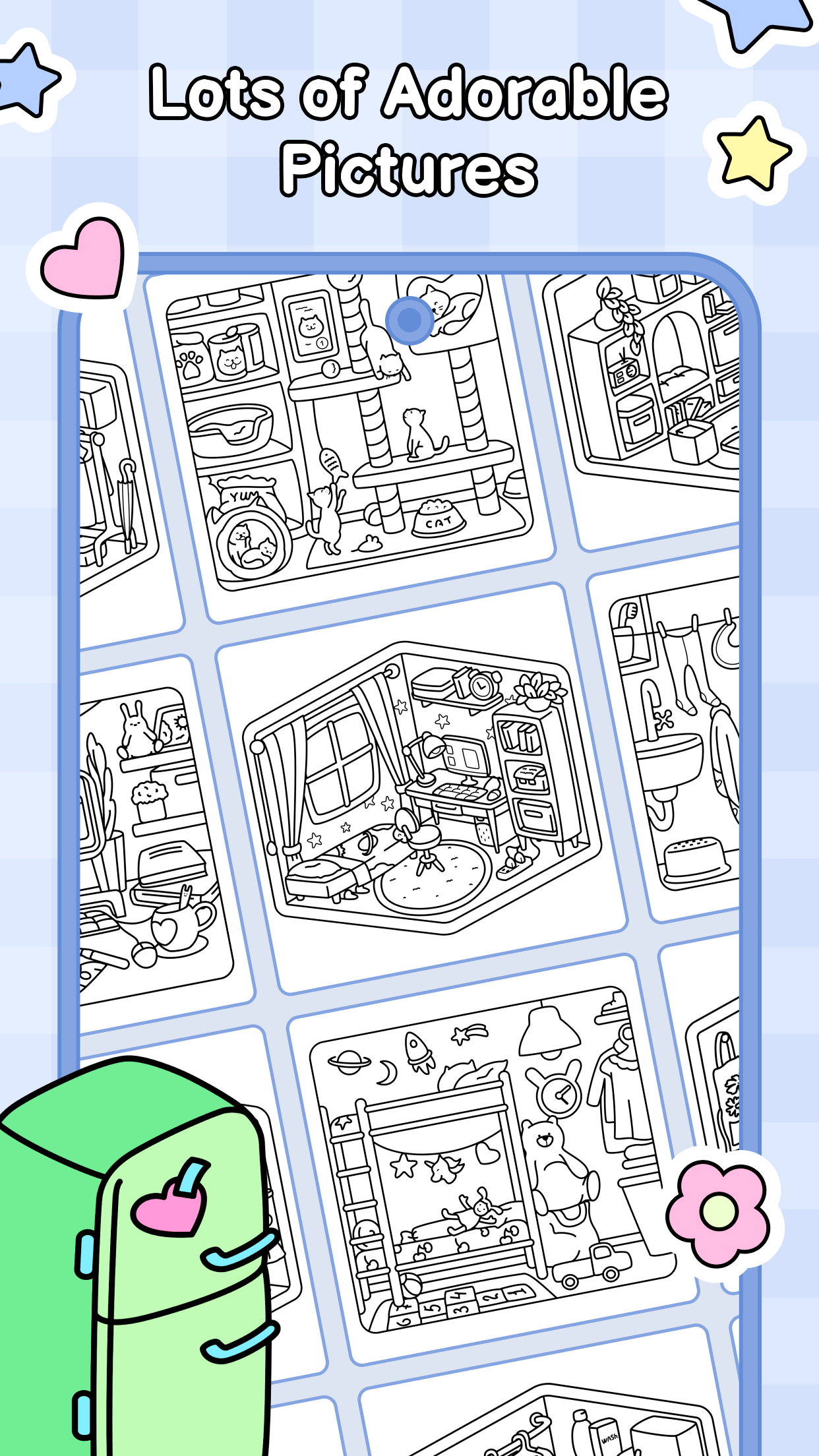 اسکرین شات 2 بازی Cozy Home: Comfy Coloring Book