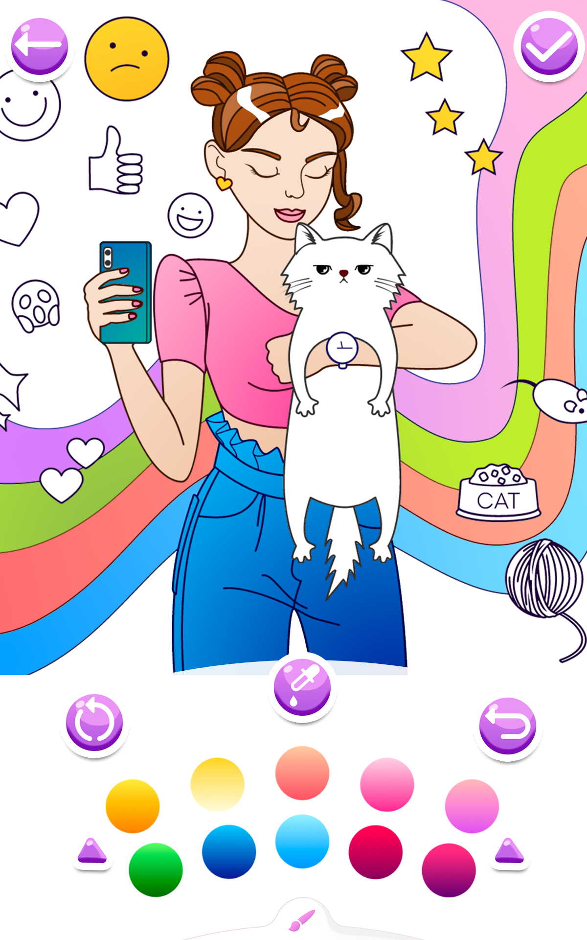 اسکرین شات 3 بازی Color gradient fashion girl