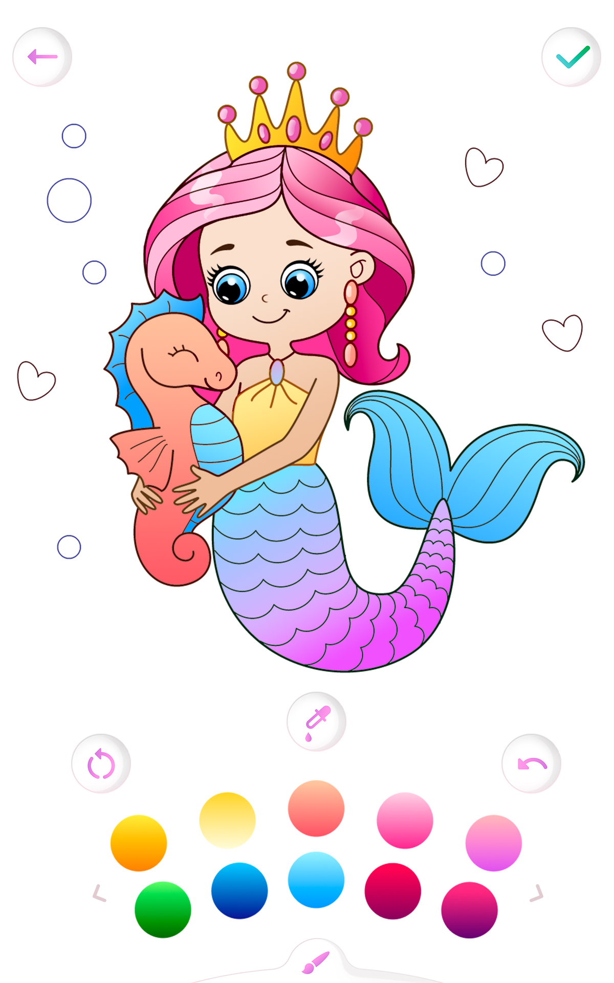اسکرین شات 2 بازی Mermaid coloring book gradient
