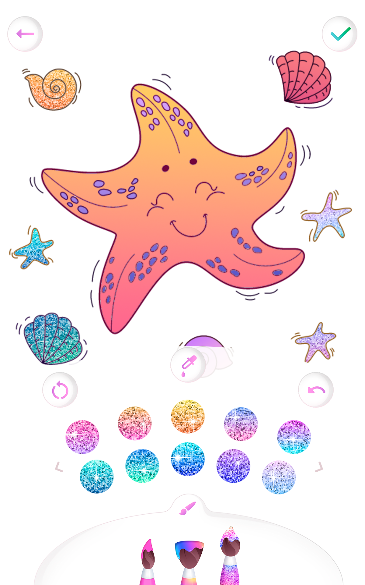 اسکرین شات 3 بازی Mermaid coloring book gradient