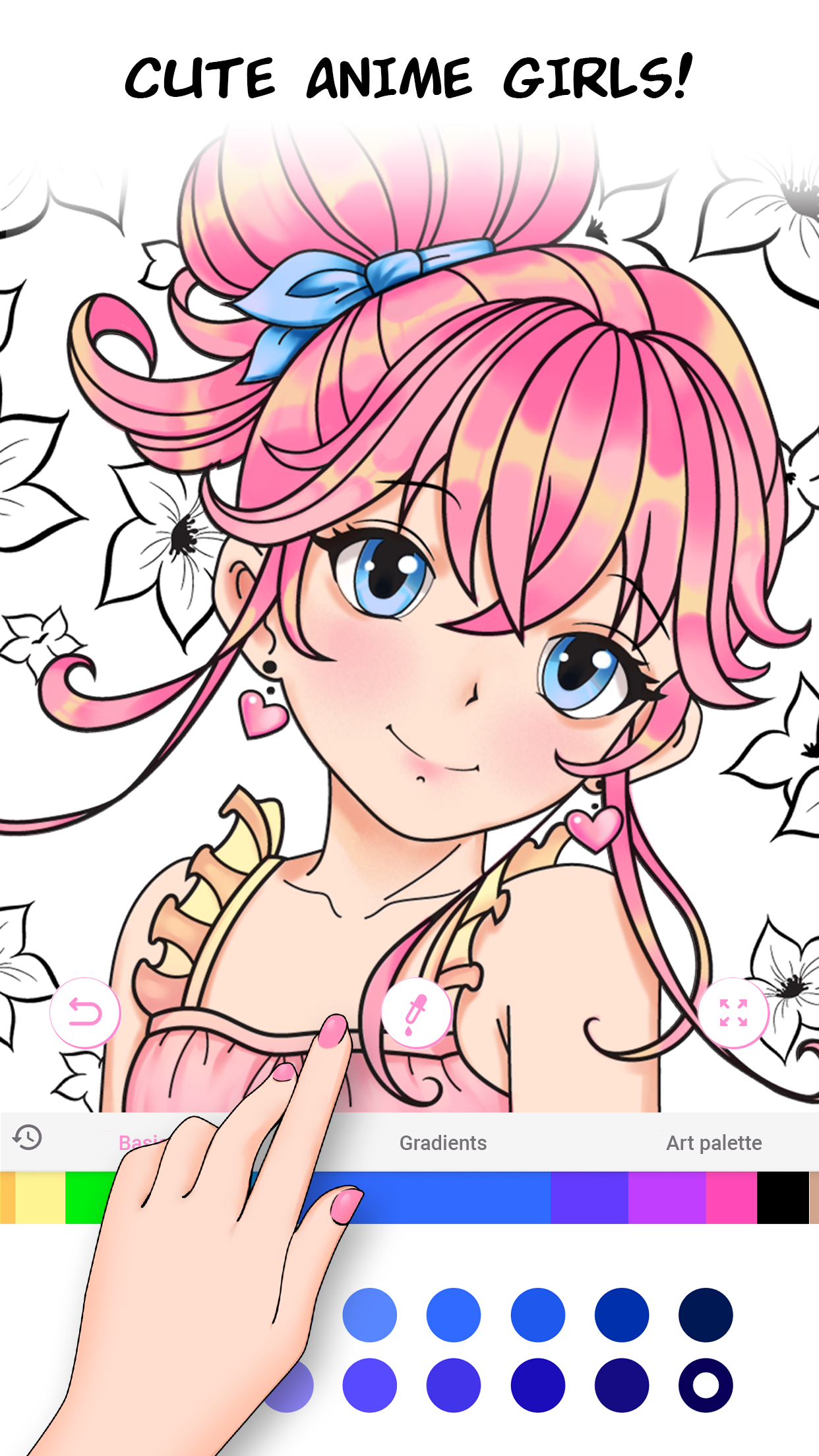 اسکرین شات 3 بازی Anime Games Coloring Book