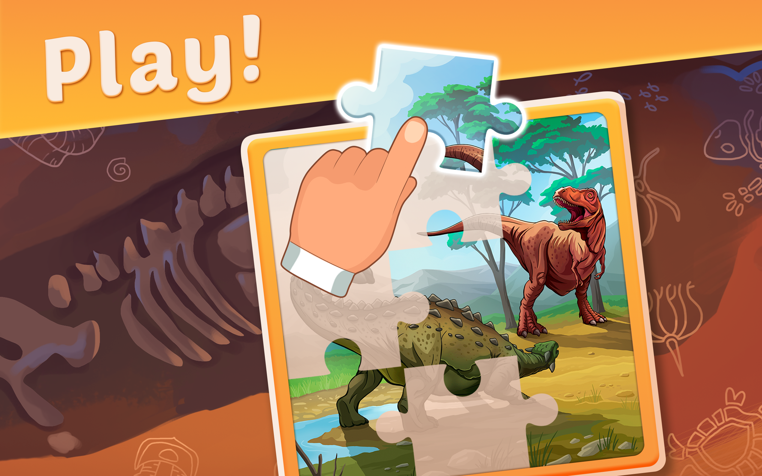 اسکرین شات 1 بازی Dino puzzles for kids