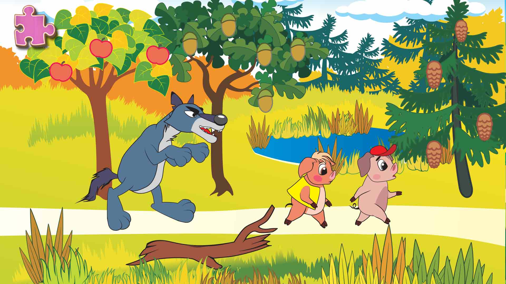 اسکرین شات 2 بازی Three Little Pigs: Kids Book