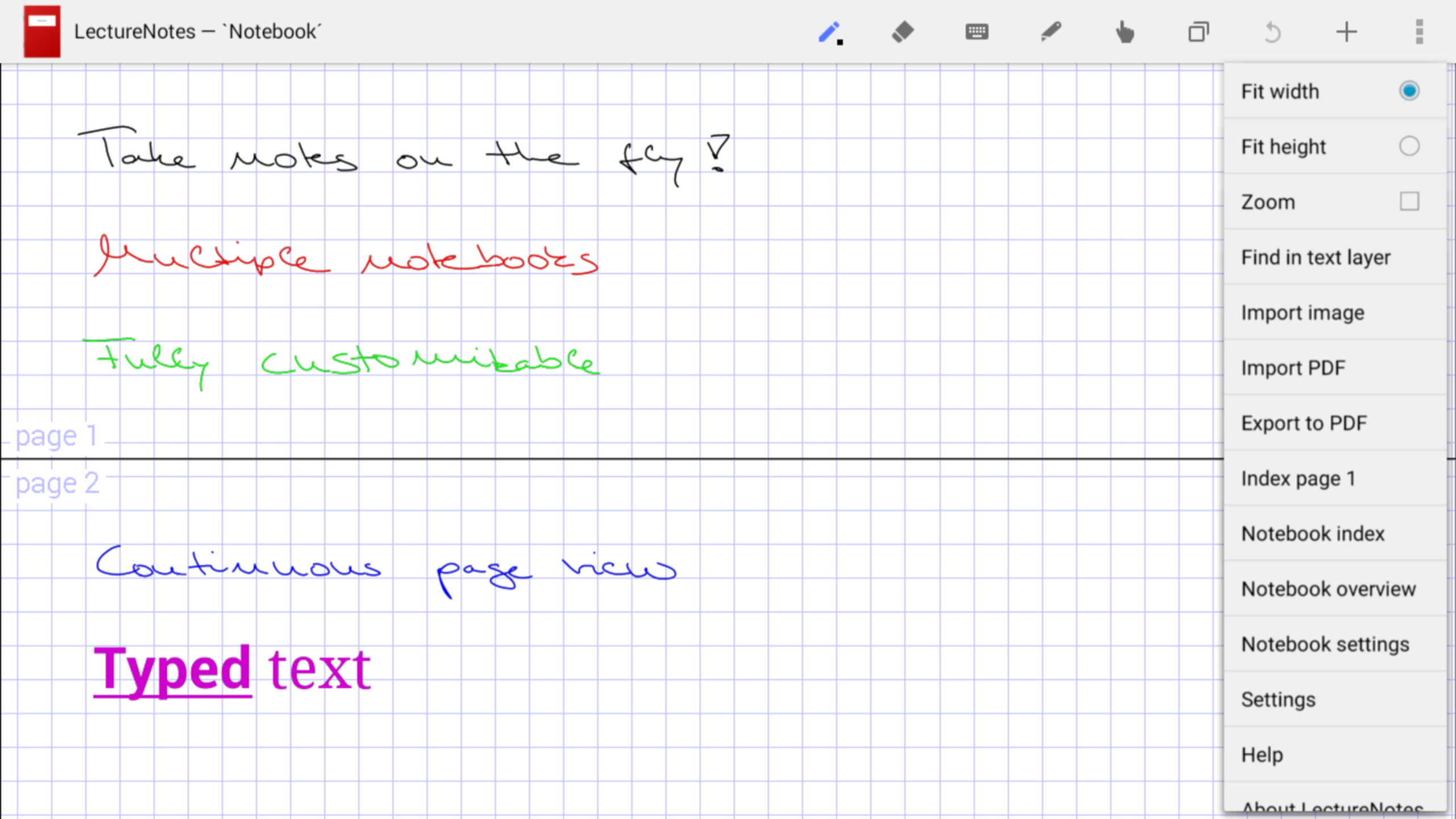 اسکرین شات 1 برنامه LectureNotes (Trial Version)