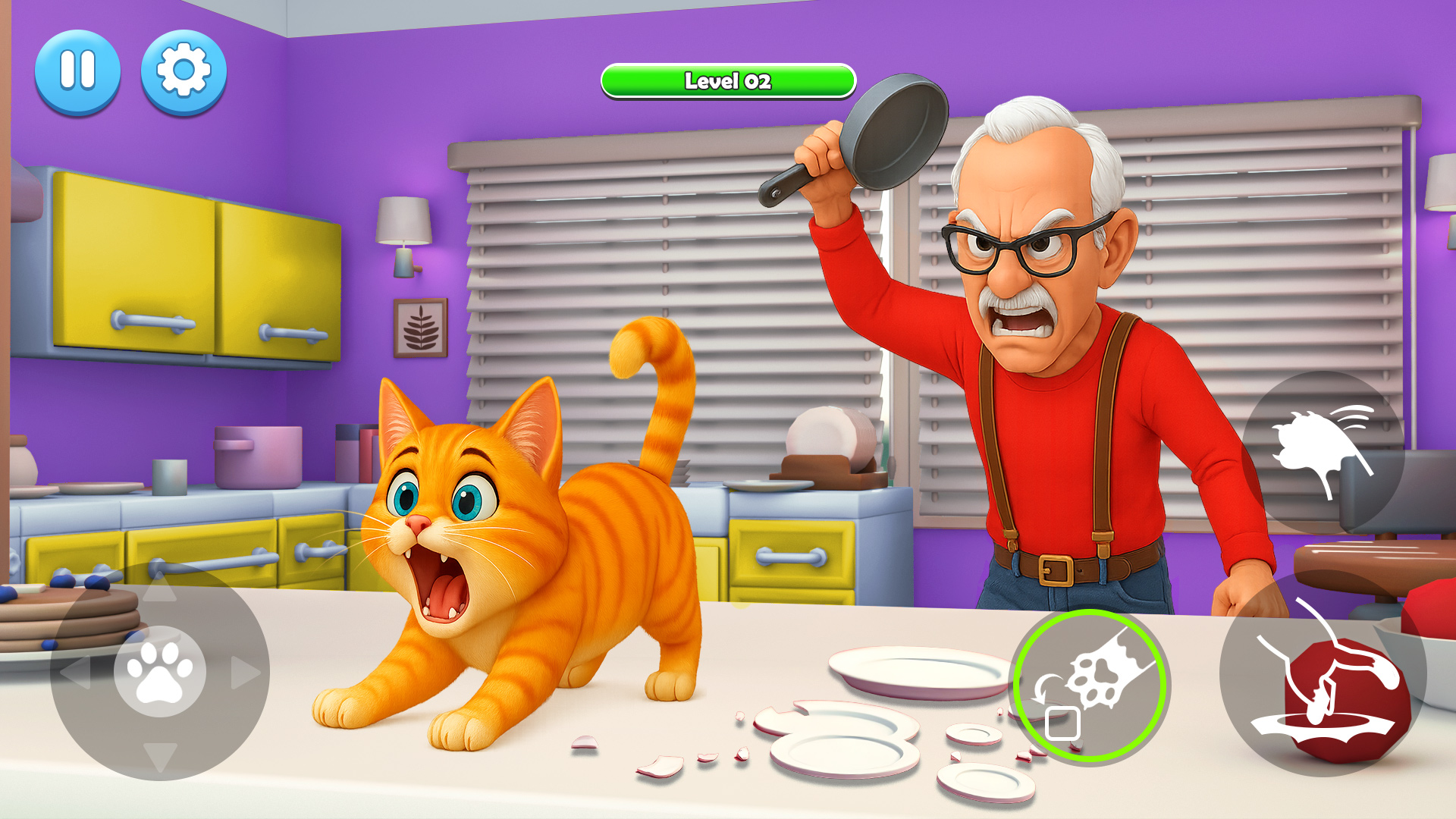 اسکرین شات 3 بازی Angry Grandpa: Cat Simulator