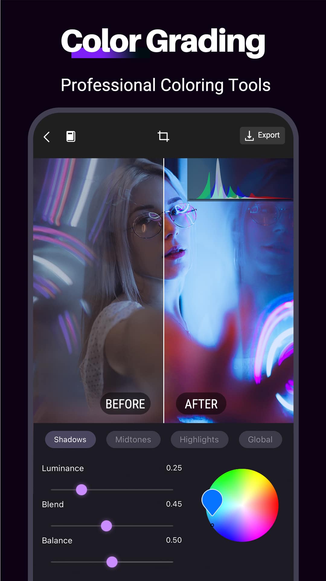 اسکرین شات 6 برنامه Motion Ninja Video Editor