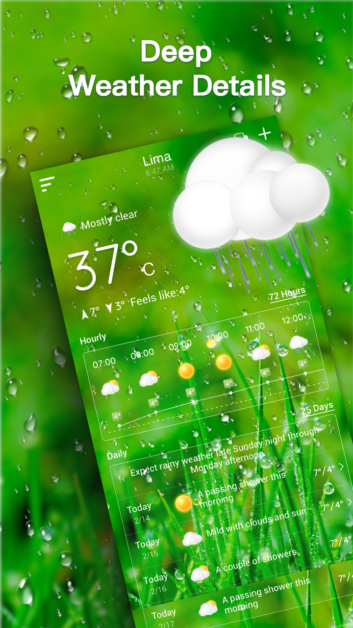 اسکرین شات 3 برنامه Live Weather Forecast
