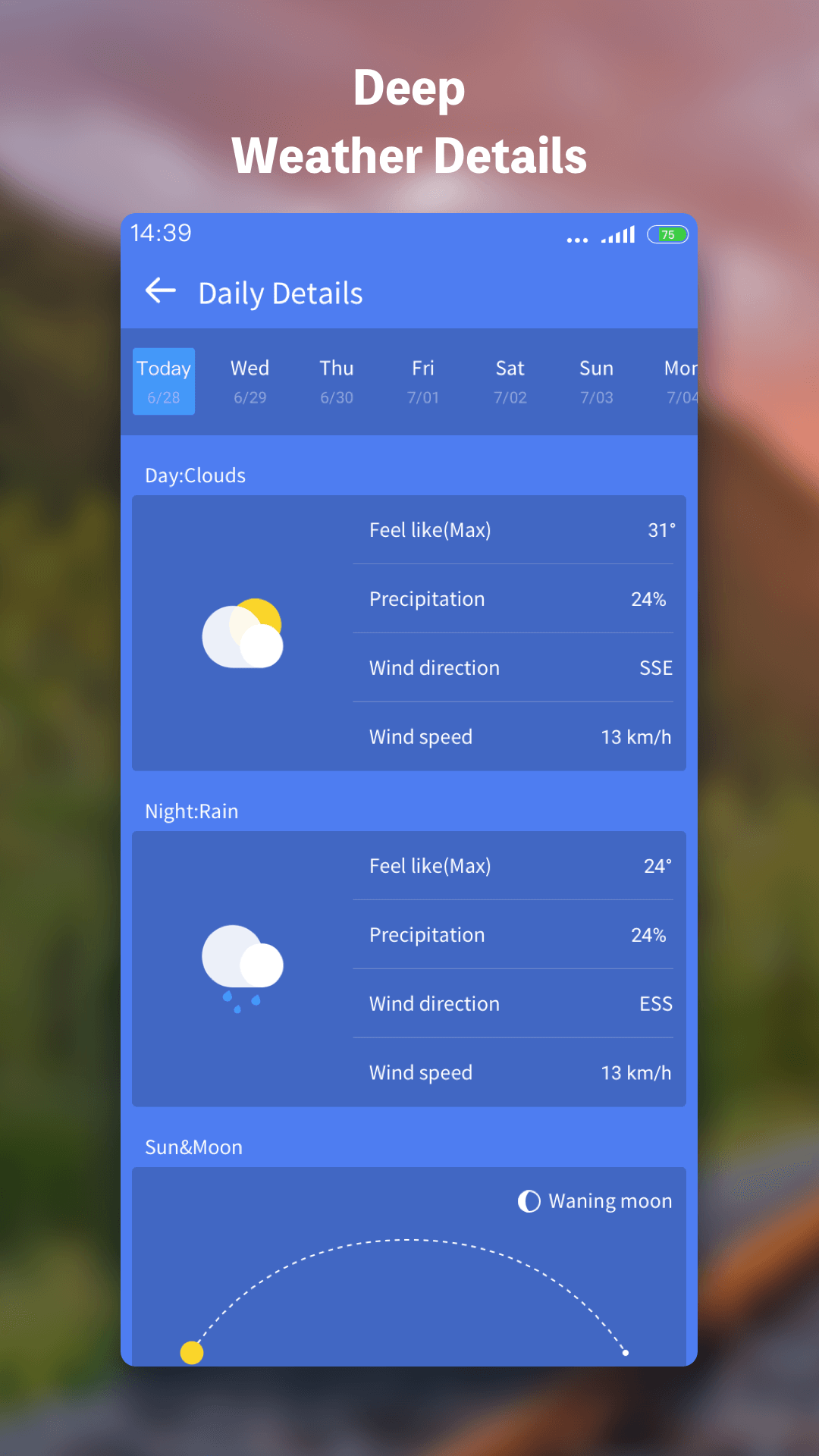 اسکرین شات 7 برنامه Weather Live - Radar & Widget