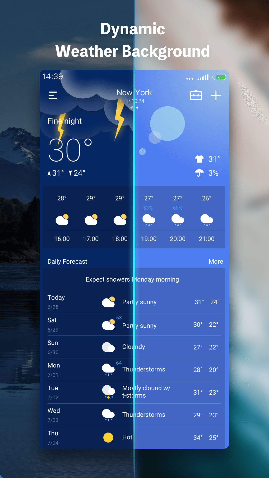 اسکرین شات 5 برنامه Weather Live - Radar & Widget