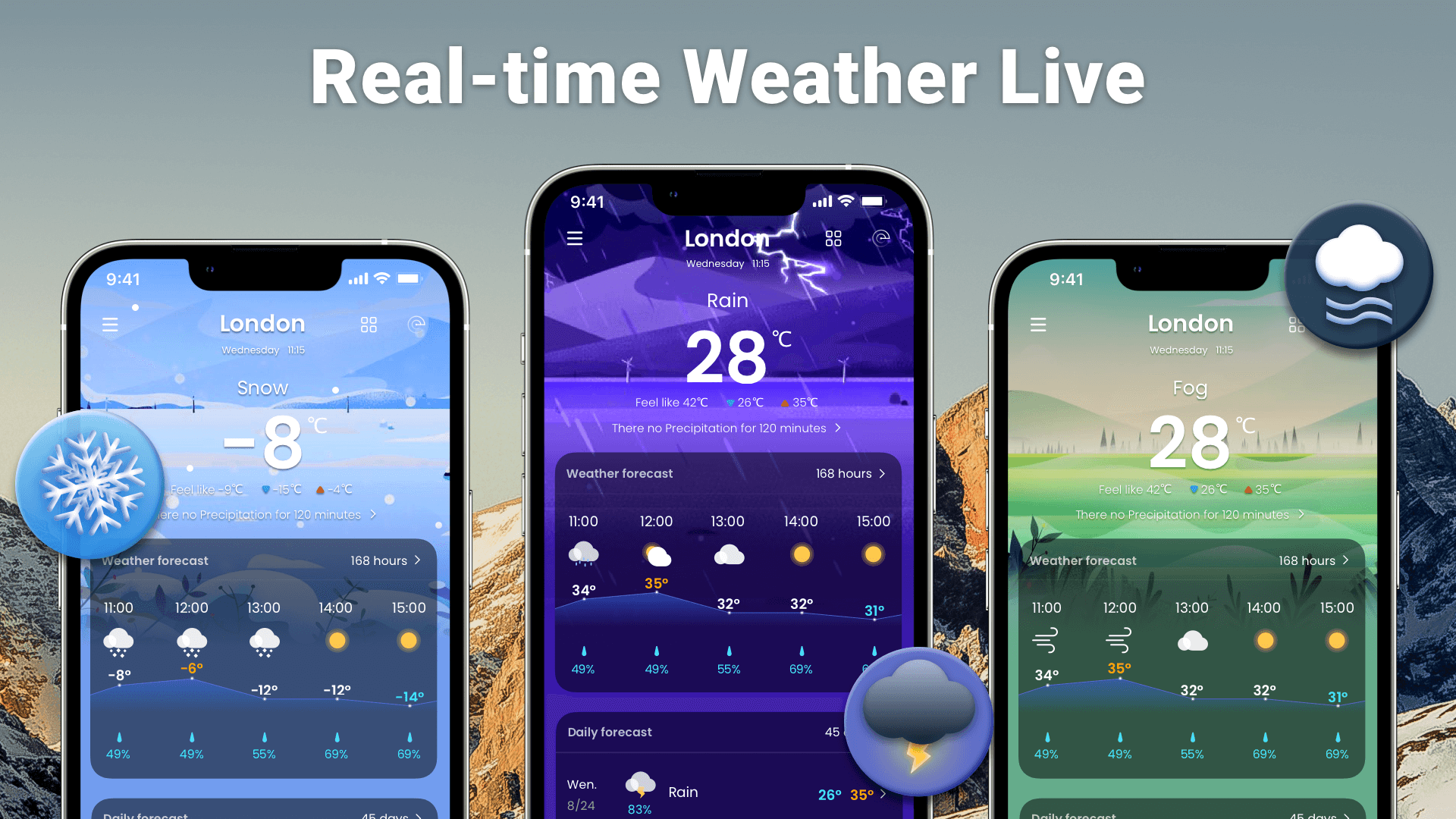 اسکرین شات 8 برنامه Weather: Live radar & widgets