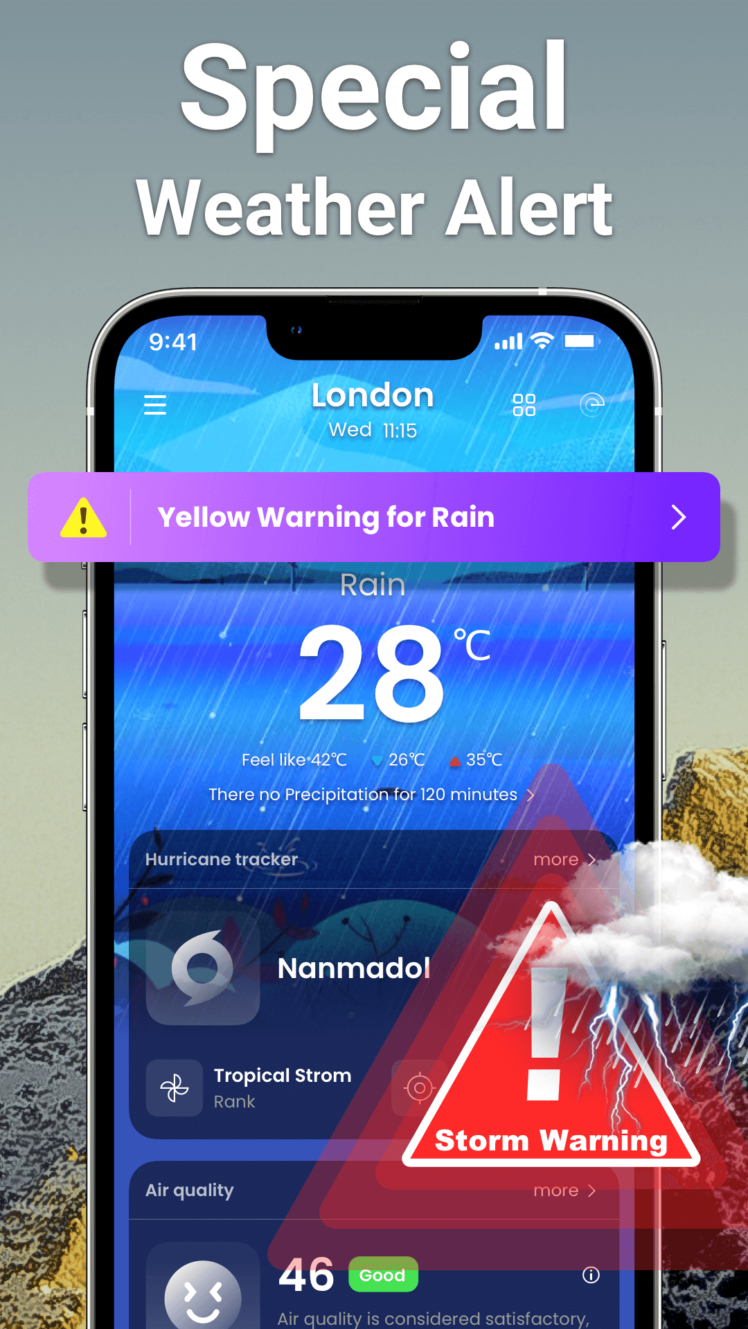 اسکرین شات 7 برنامه Weather: Live radar & widgets