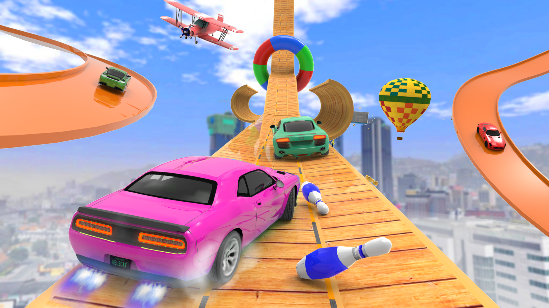 اسکرین شات 1 برنامه Car Stunt Zombie Shooter Game
