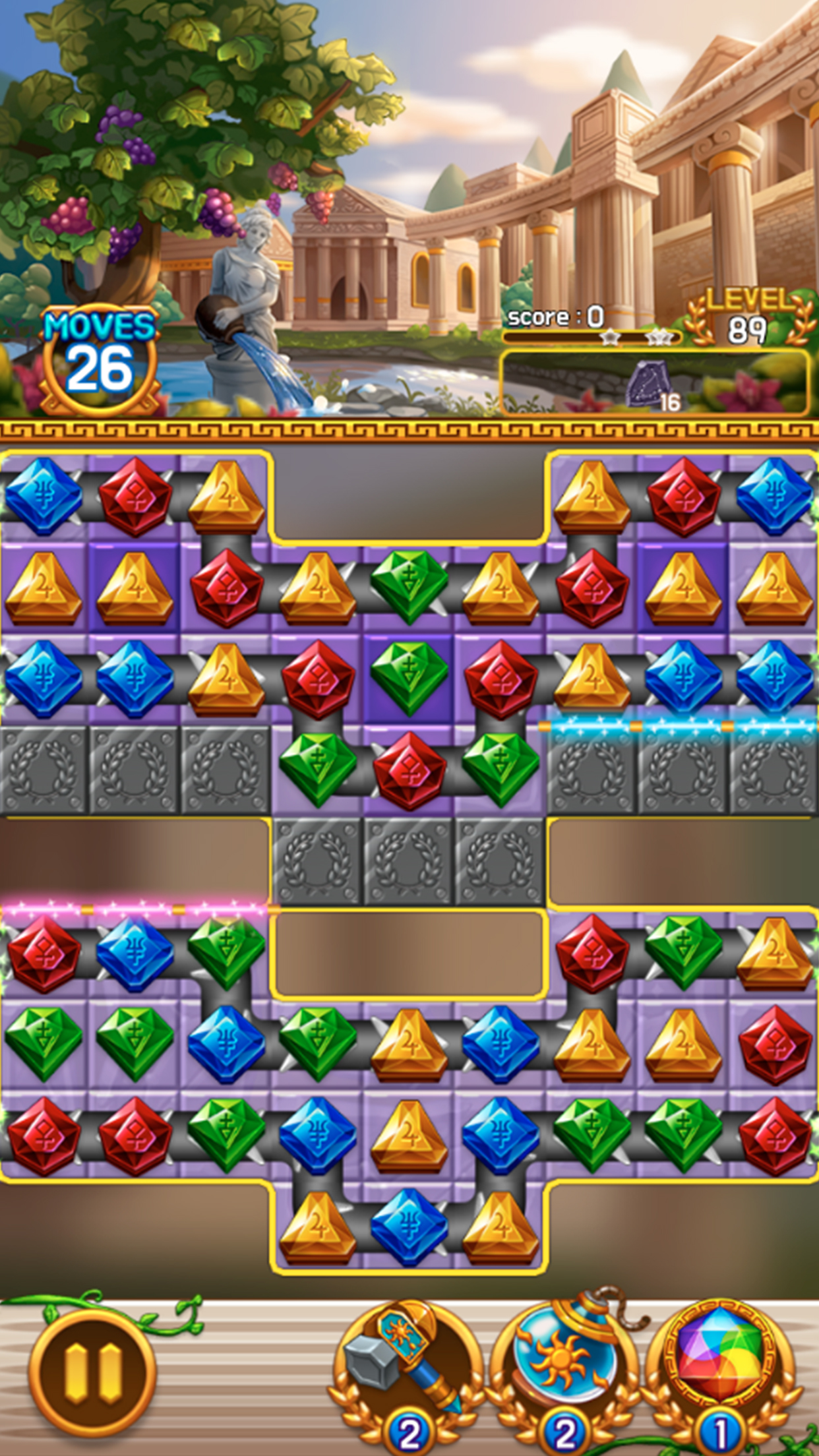 اسکرین شات 7 بازی Jewel Athena: Match 3 blast