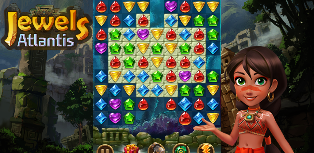 اسکرین شات 8 بازی Jewels Atlantis: Puzzle game