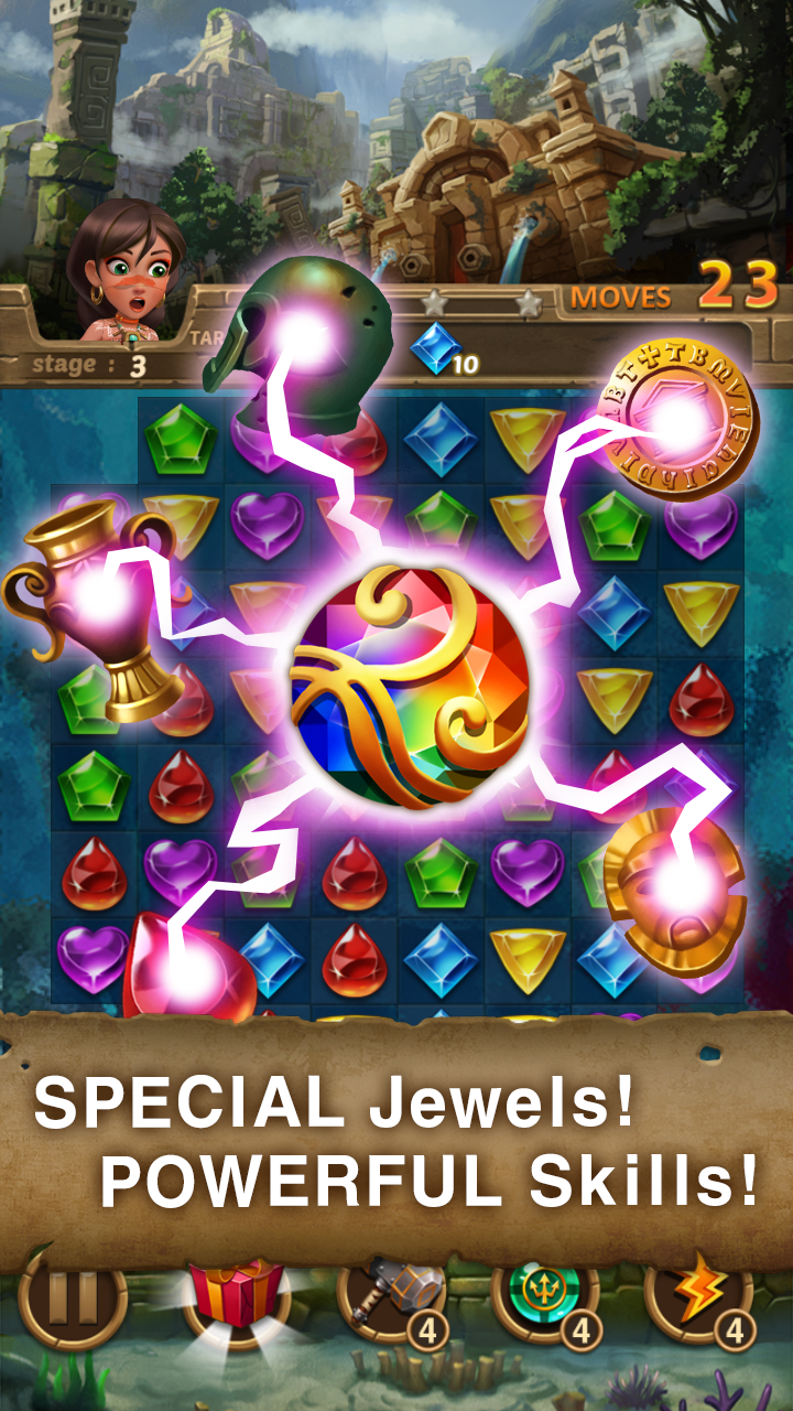 اسکرین شات 5 بازی Jewels Atlantis: Puzzle game