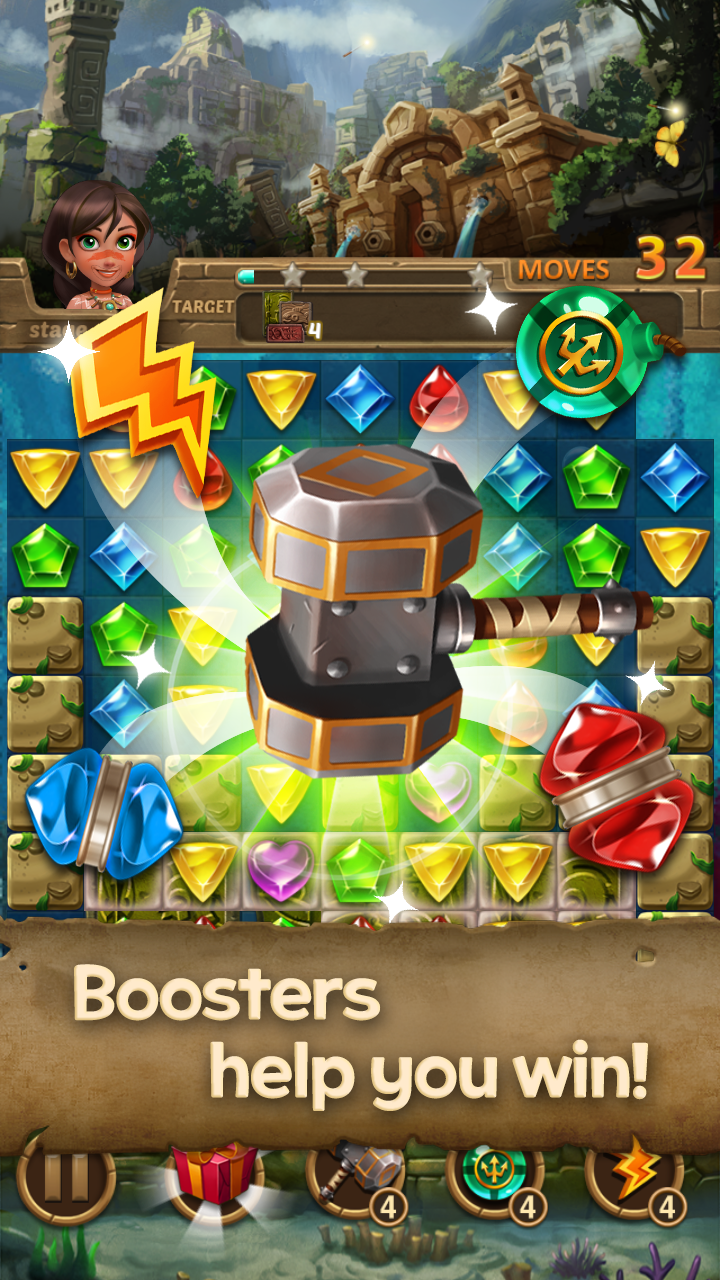 اسکرین شات 3 بازی Jewels Atlantis: Puzzle game
