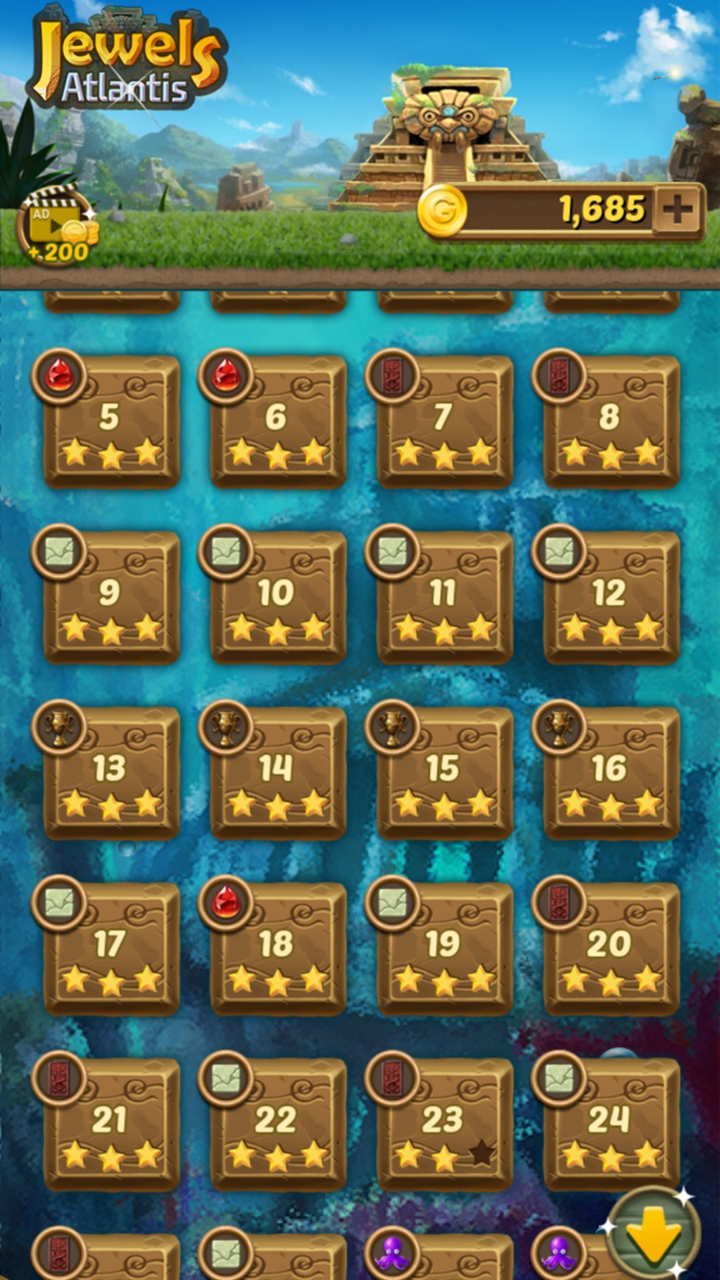 اسکرین شات 7 بازی Jewels Atlantis: Puzzle game