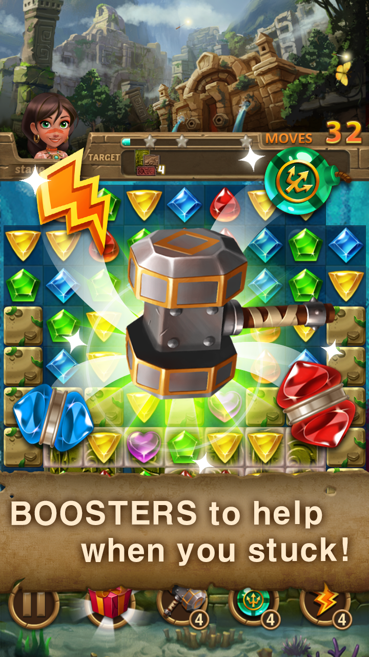 اسکرین شات 3 بازی Jewels Atlantis: Puzzle game