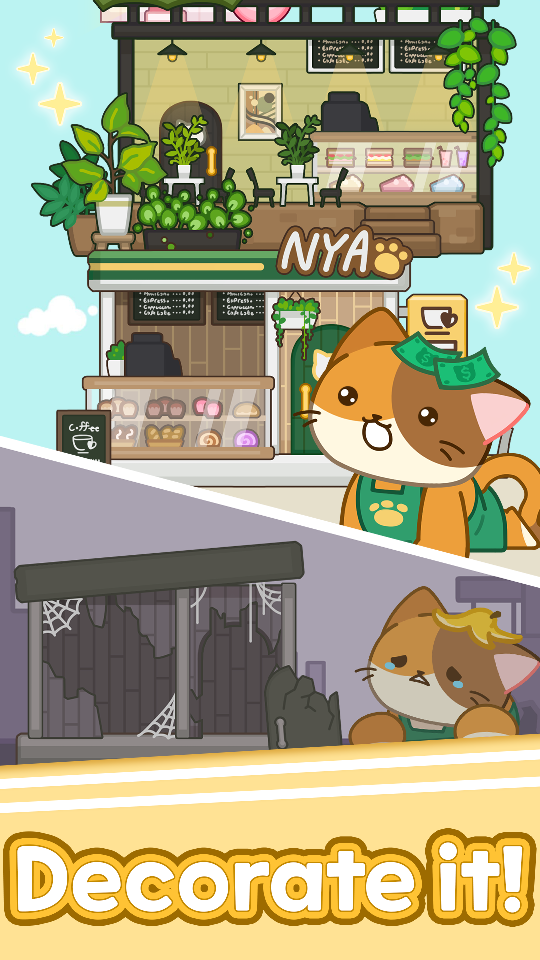 اسکرین شات 2 بازی Merge Meow Cafe : Coffee cat