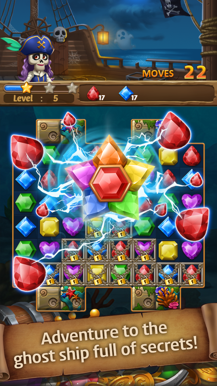 اسکرین شات 5 بازی Jewels Ghost Ship: jewel games