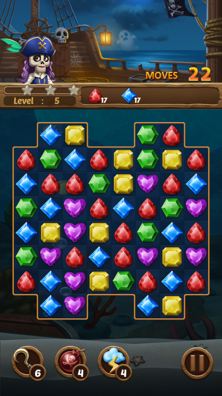 اسکرین شات 6 بازی Jewels Ghost Ship: jewel games