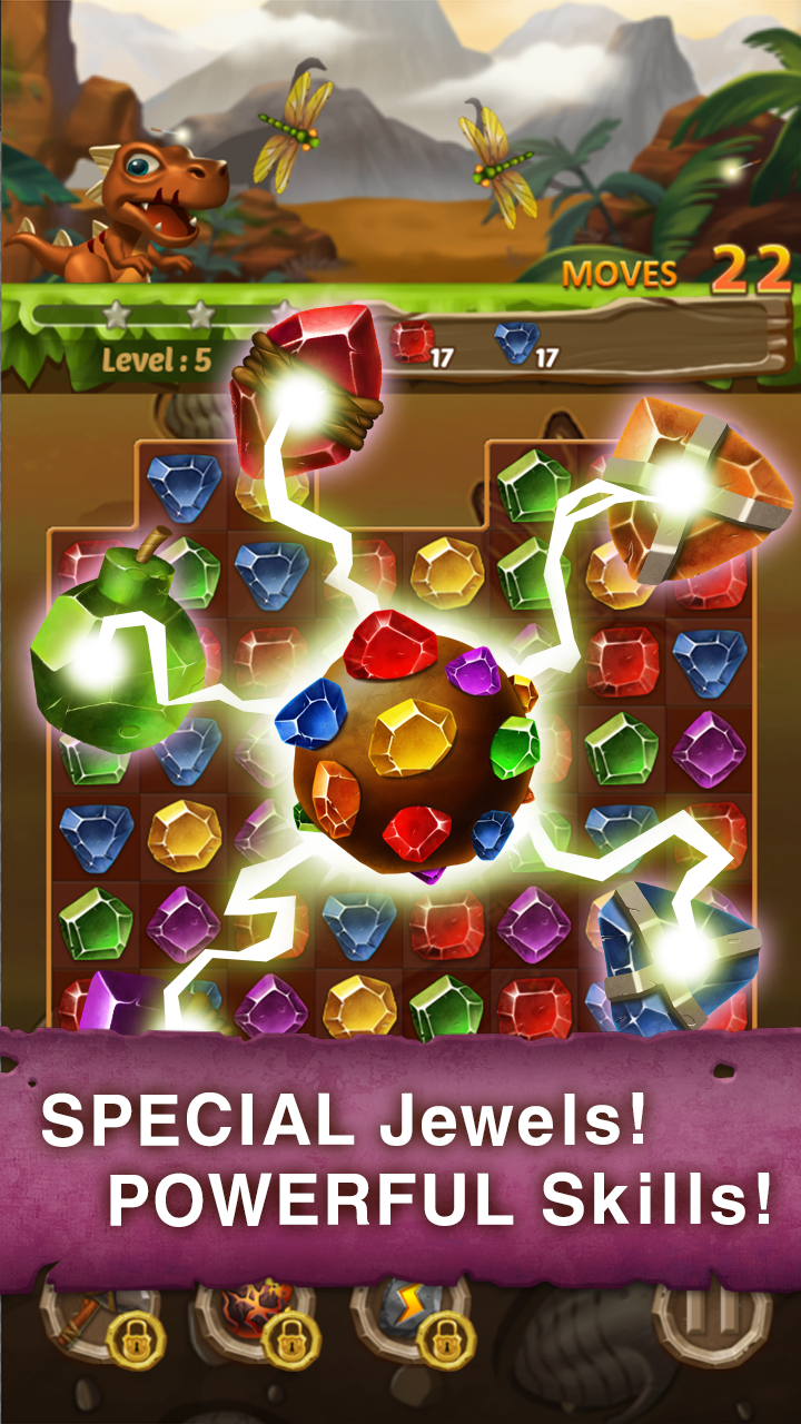 اسکرین شات 3 بازی Jewels Dino Age: Match3 Puzzle
