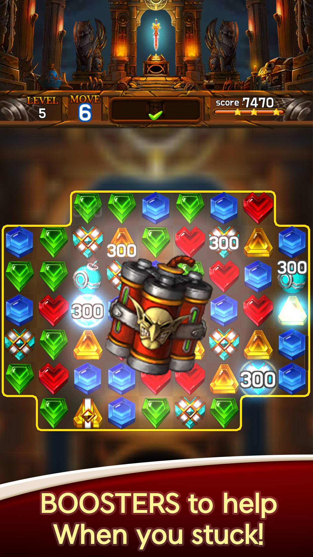 اسکرین شات 5 بازی Jewel Sword: Match 3 Blast