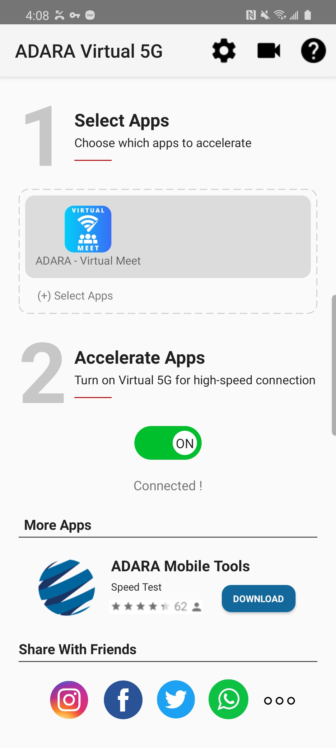 اسکرین شات 1 برنامه ADARA Virtual Meet